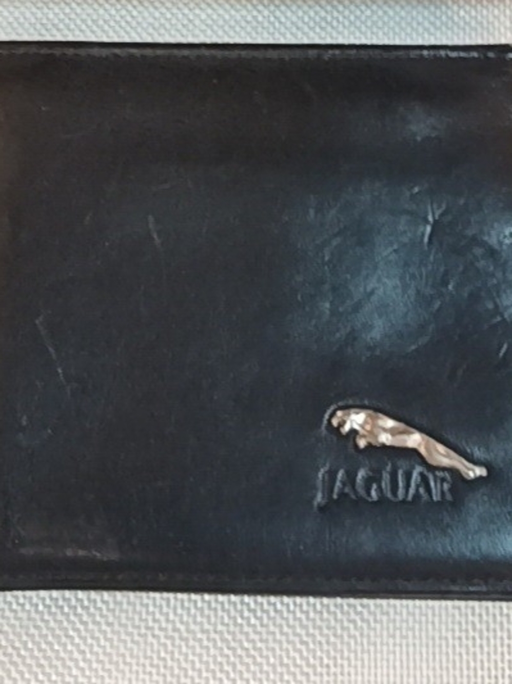 Vintage Rare Jaguar Black Leather bifold wallet